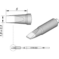 JBC C115222 Soldeerpunt Beitelvorm, recht Lengte soldeerpunt: 5 mm Inhoud: 1 stuk(s)
