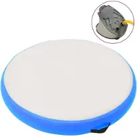 vidaXL Gymnastiekmat met pomp opblaasbaar 100x100x15 cm PVC blauw