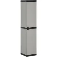 vidaXL Tuinkast met 3 schappen 34x40x168 cm grijs en zwart