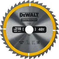 DeWalt Zaagblad voor Hout 216x30x2,6mm 40T