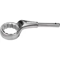 Padre ringsleutel 839, SW 24 mm, lengte 180 mm, CV-staal, gekarteld, twaalfkantig met speciaal profiel
