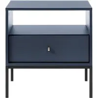 NADUVI Collection Nachtkastje Monique | spaanplaat blauw 53.6x56.2x39 cm nachtkastjes | NADUVI