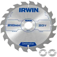 Irwin CZB 210MM/20T cirkelzaagblad - 20 tanden - asgat 30 mm