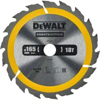 DeWalt Construction - Cirkelzaagblad - 165mm - 18T - Voor Hout en Composieten