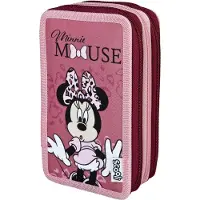 Scooli - Minnie Mouse Schooletui 3-Laags met Inhoud - Kunststof - Multicolor