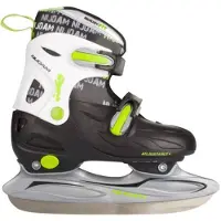 Nijdam Kinderschaatsen Verstelbaar - IJshockey Schaatsen - Zwart/Wit - Maat 30-33