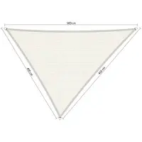 Shadow Comfort driehoek 4x4,5x5m Arctic White met bevestigingsset