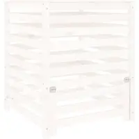 vidaXL Compostbak 82,5x82,5x99,5 cm massief grenenhout wit