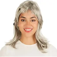 Dressforfun - pruik Granny Style spin - verkleedkleding kostuum halloween verkleden feestkleding carnavalskleding carnaval feestkledij partykleding - 300729