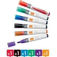 Nobo whiteboard marker assorti 6 stuks (3 mm rond)