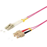 S-Impuls LC - SC Duplex Optical Fiber Patch kabel - Multi Mode OM4 - paars / LSZH - 3 meter