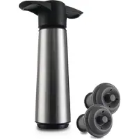 VacuVin Wijnpomp Vacu Vin Wine Saver Stainless Steel (3-Delig)