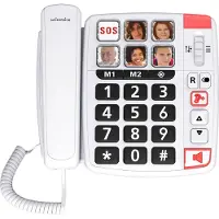 SwissVoice Vaste telefoon voor senioren, Swiss Voice Xtra 1110, wit