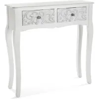 Versa Zijtafel met 2 lades Versa Anjali 25 x 80 x 80 cm