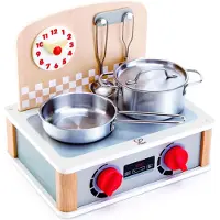 Hape 2 In 1 Cook And Grill Set Zilver Kinderen