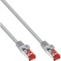 InLine Patchkabel, S/FTP (PiMf), Cat.6, 250 MHz, PVC, koper, grijs, 25m