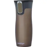 CONTIGO West Loop Autoseal thermosbeker, roestvrijstalen isoleerbeker, koffiebeker-to-go, BPA-vrij, lekvrije beker-to-go met Easy-Clean-deksel, houdt tot 5 uur warm, 470 ml | Latte
