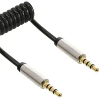 InLine Premium 3,5mm Jack 4-polig audio spiraalkabel - 2 meter