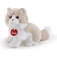 Trudi knuffelkat Giada 23 cm lichtbruin/wit