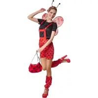 Dressforfun - Marina lieveheersbeestje XL - verkleedkleding kostuum halloween verkleden feestkleding carnavalskleding carnaval feestkledij partykleding - 302713
