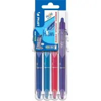 Pilot intrekbare roller FriXion Ball Clicker 2 Go | medium punt | 0 | 7 mm | blister met 4 stuks