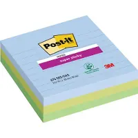 Post-It Oasis Super Sticky Notes 101 x 101 mm Kleurenassortiment 3 Stuks à 70 Vellen