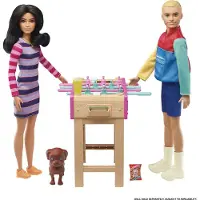 Barbie Mini Playset Voetbaltafel Met Hondje excl. poppen