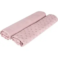 Roba Puck- En Verzorgingshanddoekenset Van 2 Lil Planet Roze 120 X 120 Cm | Maat: 120x120 cm