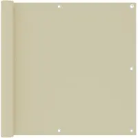 vidaXL Balkonscherm 90x300 cm oxford stof crème