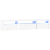 vidaXL Tv-meubel met LED-verlichting 195x35x40 cm wit