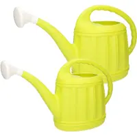 Hega hogar Tuinplanten gieters set 2x stuks kunststof lime groen 5 en 12 liter - Gieters