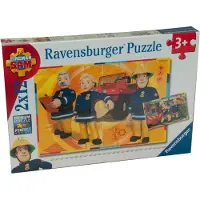 Ravensburger Brandweerman Sam aan het werk - Kinderpuzzel 2 x 12 stukjes - Vanaf 3+