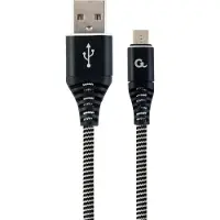 Cablexpert CC-USB2B-AMMBM-1M-BW USB Kabel USB 2.0 Micro-USB B USB A Schwarz