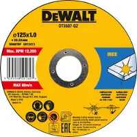 DeWalt doorslijpschijf 125X1X22,2mm (10 Stuks)