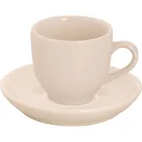 Palmer Kop en schotel Robusta 14 cl - 12.5 cm Offwhite 12 stuks