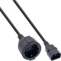 S-Impuls C14 - CEE 7/3 stroomkabel voor UPS/PDU - 3x 0,75mm / zwart - 0,50 meter