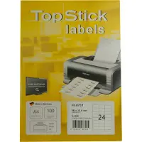 Topstick Etiket 8701 66x33.8mm wit 2400 stuks - 2 stuks