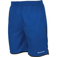 Stanno Junior voetbalshort Altius blauw/zwart Sportbroek Jongens/Meisjes Polyester - maat 164