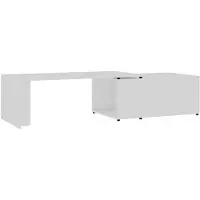 vidaXL Salontafel 150x50x35 cm bewerkt hout wit
