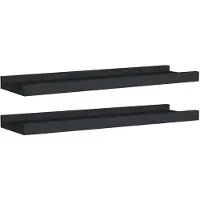 vidaXL Fotoplanken 2 st 40x9x3 cm MDF zwart