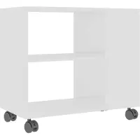 vidaXL Bijzettafel 70x35x55 cm bewerkt hout wit