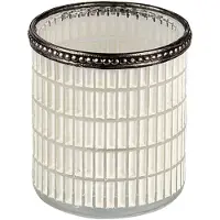 Clayre & Eef Witte Waxinelichthouder Ø 8*9 cm 6GL3340