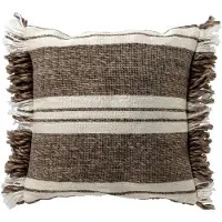 Dutch decor - EDGAR - Kussenhoes 45x45 cm van 85% gerecycled polyester - streepdessin - Eco Line collectie - Driftwood -