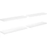 vidaXL Wandschappen zwevend 4 st 90x23,5x3,8 cm MDF hoogglans wit