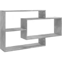 vidaXL Wandschappen 104x20x58,5 cm bewerkt hout betongrijs