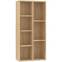 vidaXL Boekenkast 50x25x106 cm bewerkt hout sonoma eikenkleurig