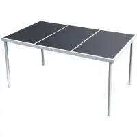 vidaXL Tuintafel 150x90x74 cm zwart online kopen