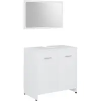 vidaXL Badmeubelset, wit, van houtvezel
