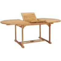 vidaXL Eettafel verlengbaar (150-200)x100x75 cm massief teakhout