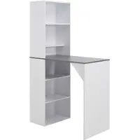 vidaXL Bartafel met kast 115x59x200 cm wit